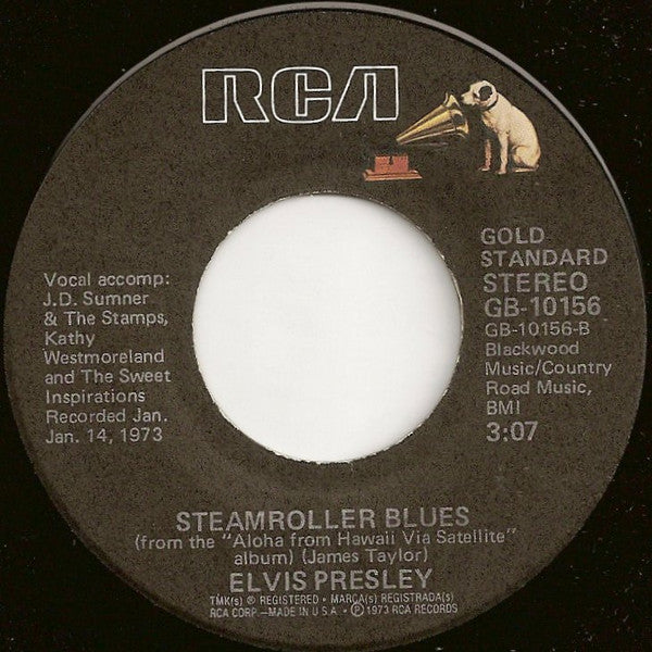 Elvis Presley : Burning Love (7", Single, RE, Ind)