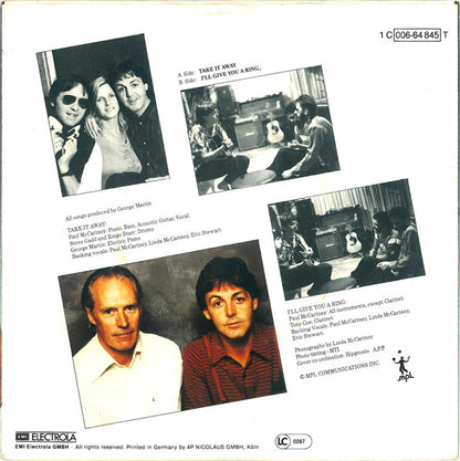 Paul McCartney : Take It Away (7", Single)