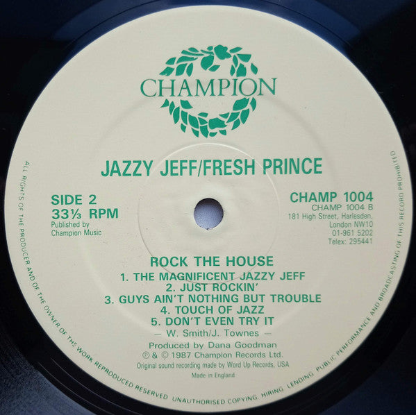 DJ Jazzy Jeff & The Fresh Prince : Rock The House (LP, Album)