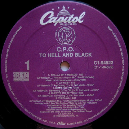C.P.O. : To Hell And Black (LP, Album)