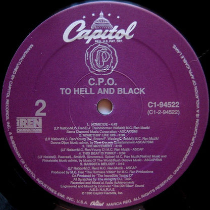 C.P.O. : To Hell And Black (LP, Album)