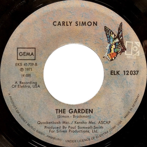 Carly Simon : Anticipation (7", Single)