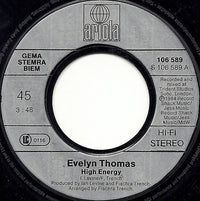 Evelyn Thomas : High Energy (7", Single)