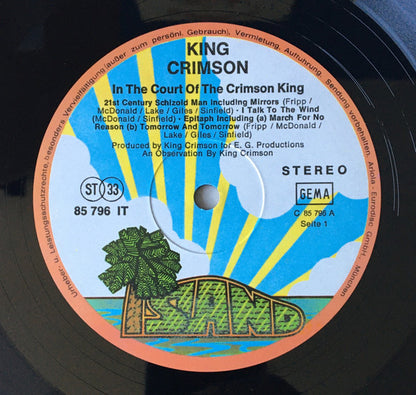 King Crimson : In The Court Of The Crimson King (An Observation By King Crimson) (LP, Album, RE)