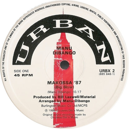 Manu Dibango : Makossa '87 (Big Blow) (12")