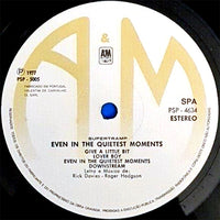 Supertramp : Even In The Quietest Moments... (LP, Album, RE)