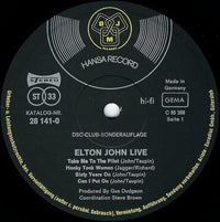 Elton John : Live (LP, Album, Club)