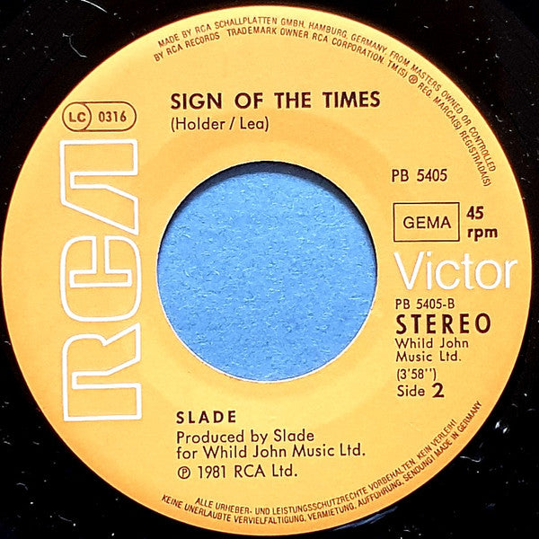 Slade : Lock Up Your Daughters (7", Single)