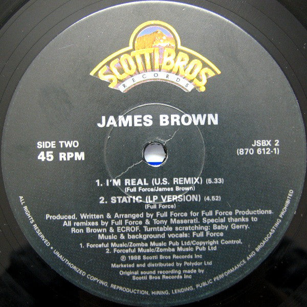 James Brown : Static (12", Single)