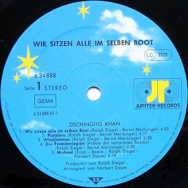 Dschinghis Khan : Wir Sitzen Alle Im Selben Boot (LP, Album)