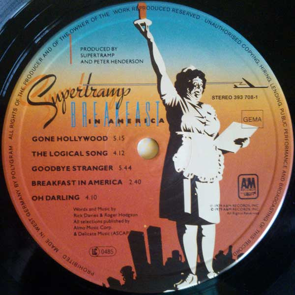 Supertramp : Breakfast In America (LP, Album, RE)