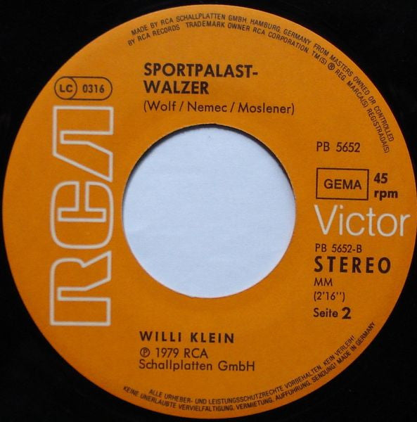 Willy Klein : Tschingderassa-Bumm (7", Single)