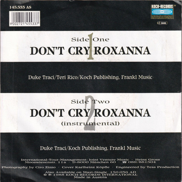 Trick (5) : Don't Cry Roxanna (7", Single)