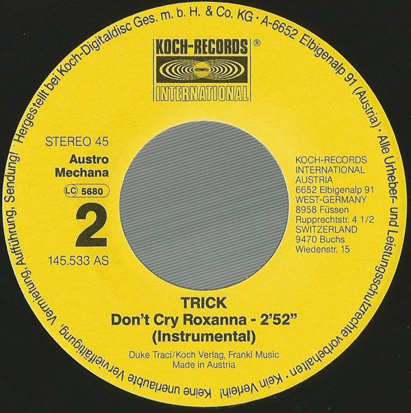 Trick (5) : Don't Cry Roxanna (7", Single)