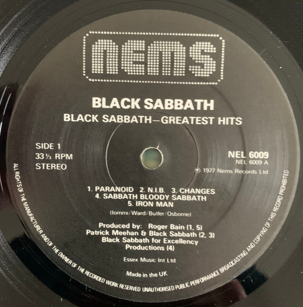 Black Sabbath : Greatest Hits (LP, Comp)