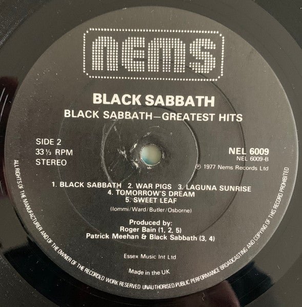Black Sabbath : Greatest Hits (LP, Comp)
