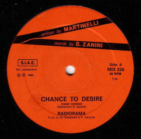 Radiorama : Chance To Desire (12")