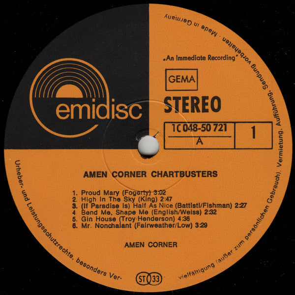 Amen Corner : Chart Busters (LP, Comp, Ora)