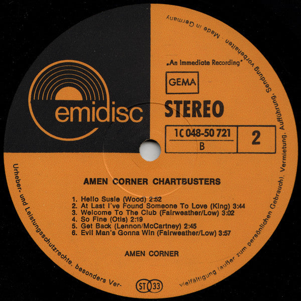 Amen Corner : Chart Busters (LP, Comp, Ora)