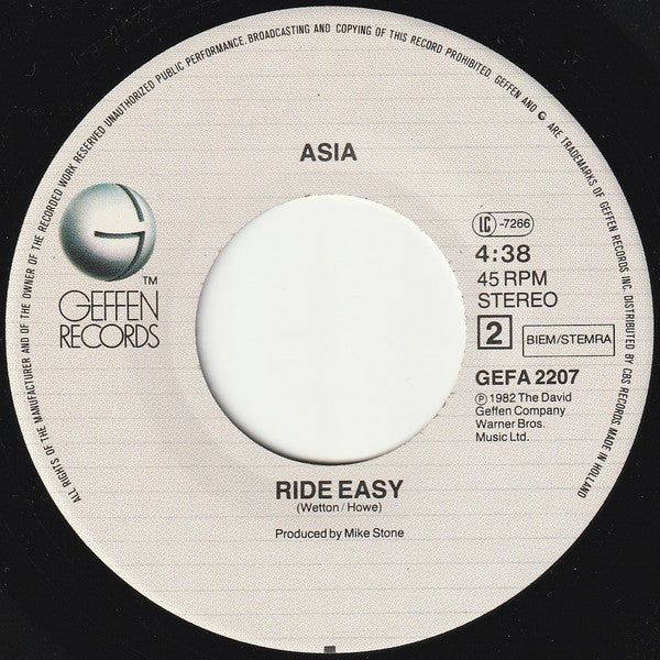 Asia (2) : Heat Of The Moment (7", Single)