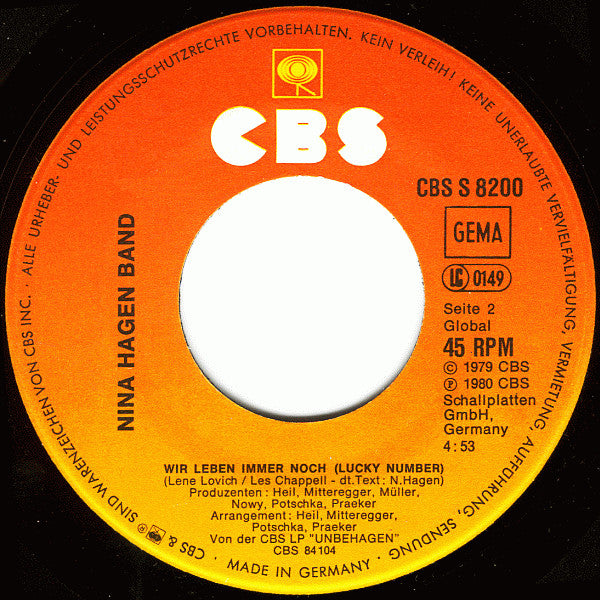Nina Hagen Band : African Reggae (7", Single)