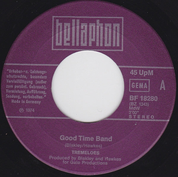 The Tremeloes : Good Time Band (7", Single)