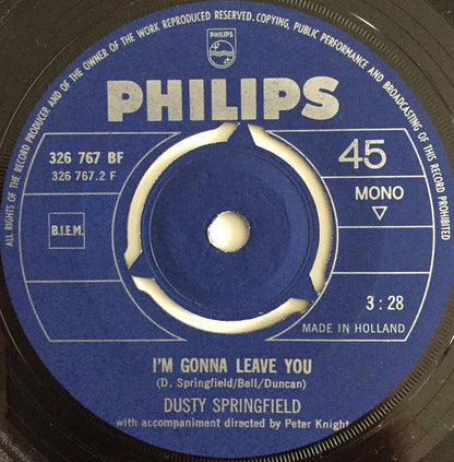 Dusty Springfield : Goin' Back  (7", Single, Mono, 3-P)
