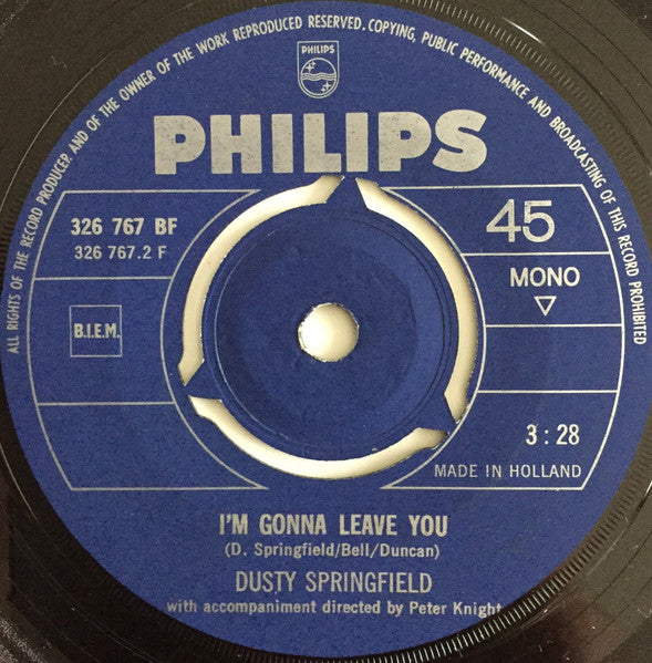 Dusty Springfield : Goin' Back  (7", Single, Mono, 3-P)