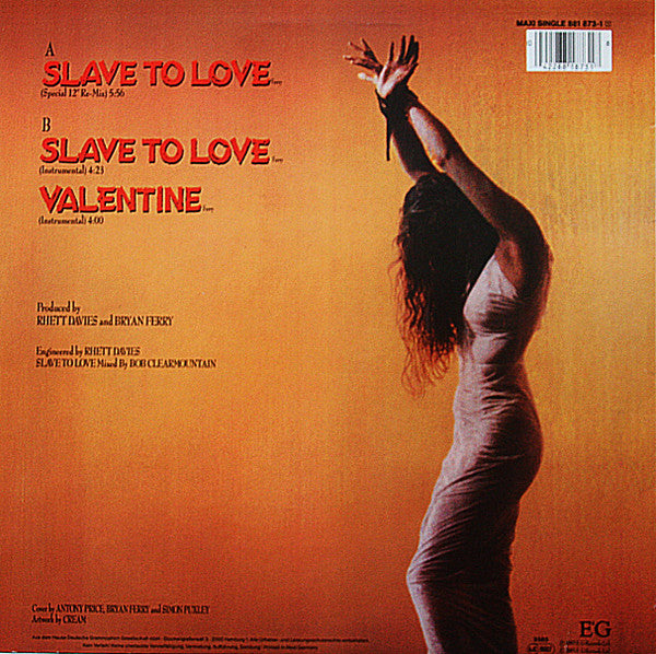 Bryan Ferry : Slave To Love (12", Maxi)