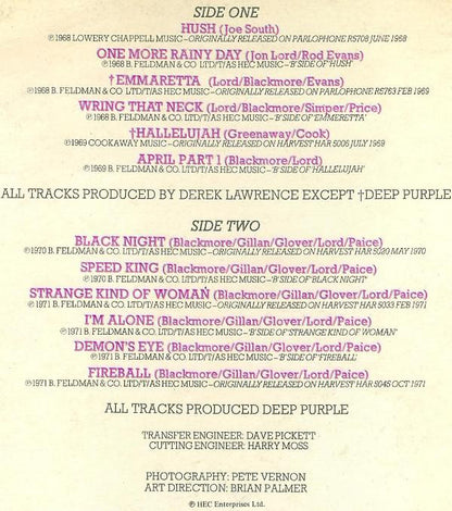 Deep Purple : The Deep Purple Singles A's & B's (LP, Comp)