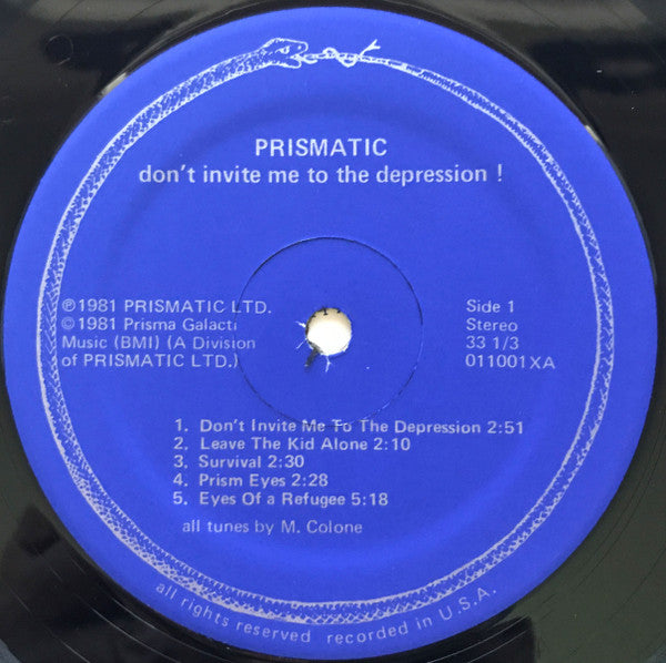 Prismatic (2) : Don't Invite Me To The Depression! (LP, Album)