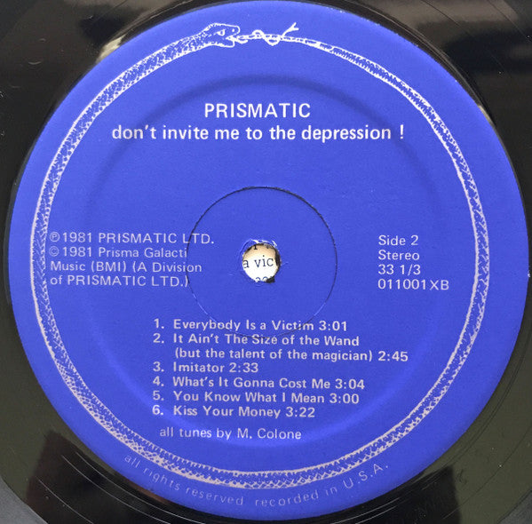 Prismatic (2) : Don't Invite Me To The Depression! (LP, Album)