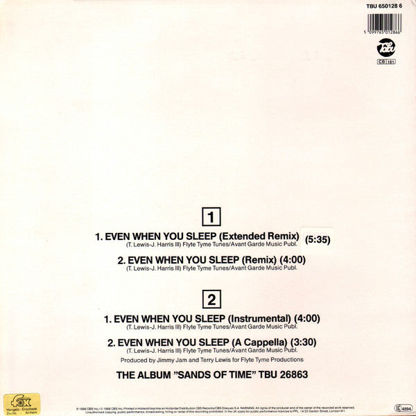 SOS Band* : Even When You Sleep (Extended Remix) (12", Maxi)