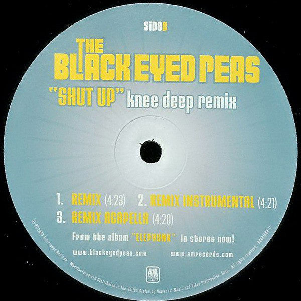 The Black Eyed Peas* : Shut Up (Knee Deep Remix) (12")