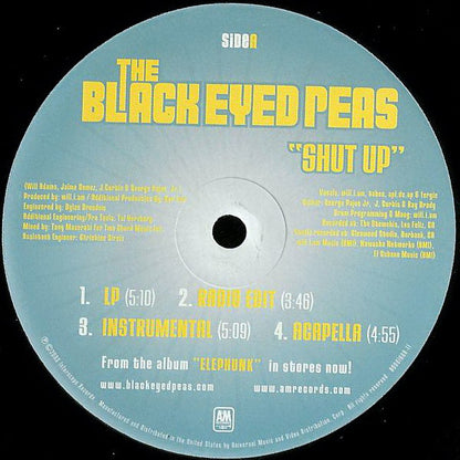 The Black Eyed Peas* : Shut Up (Knee Deep Remix) (12")