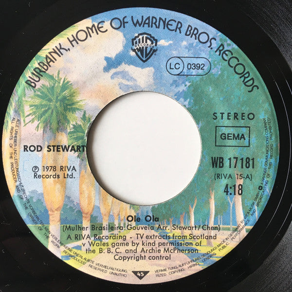 Rod Stewart : Ole Ola (7", Single)