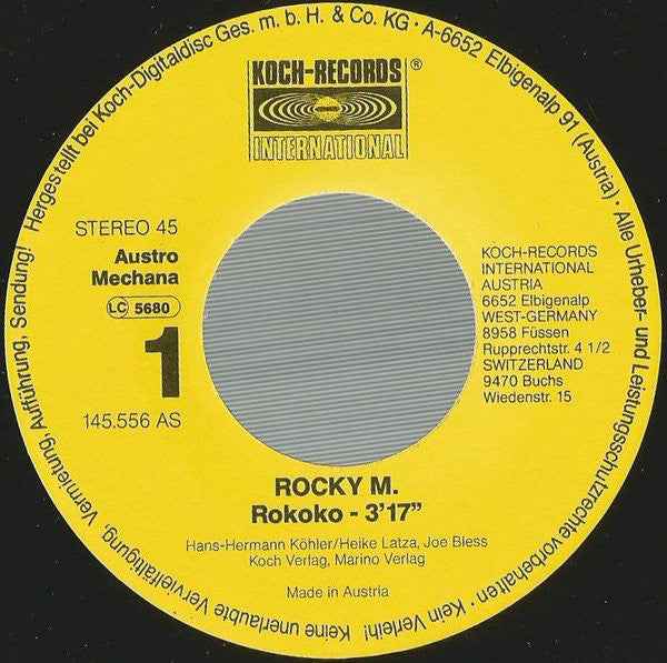Rocky M : Rokoko / Shoot (7", Single)
