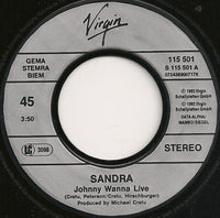 Sandra : Johnny Wanna Live (7", Single)