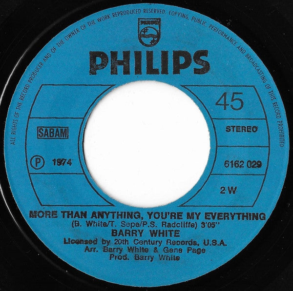 Barry White : You're The First, The Last, My Everything (7")