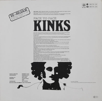 The Kinks : Face To Face (LP, Album, Mono, RE)