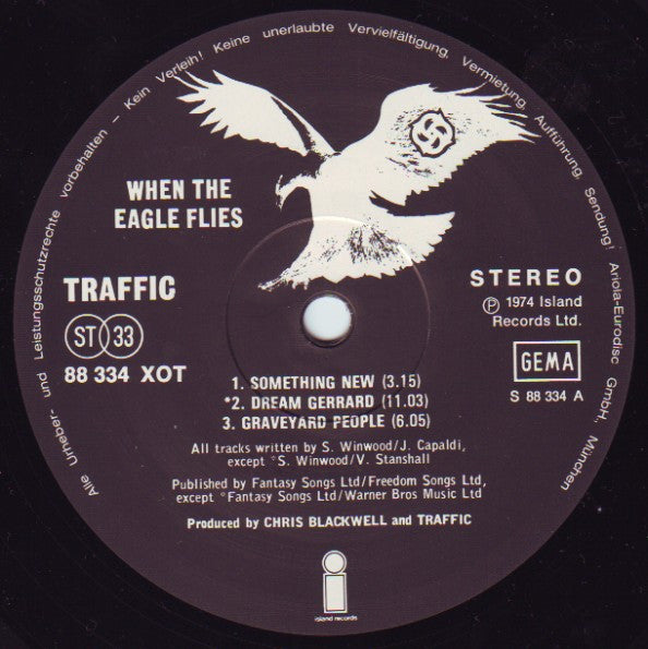 Traffic : When The Eagle Flies (LP, Album, RE)