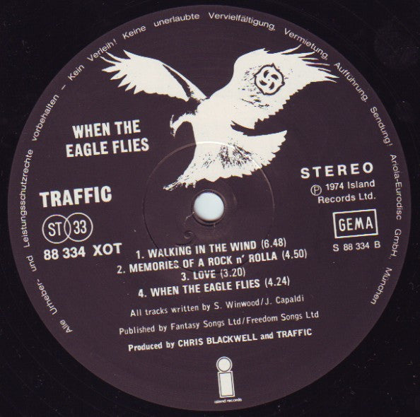 Traffic : When The Eagle Flies (LP, Album, RE)