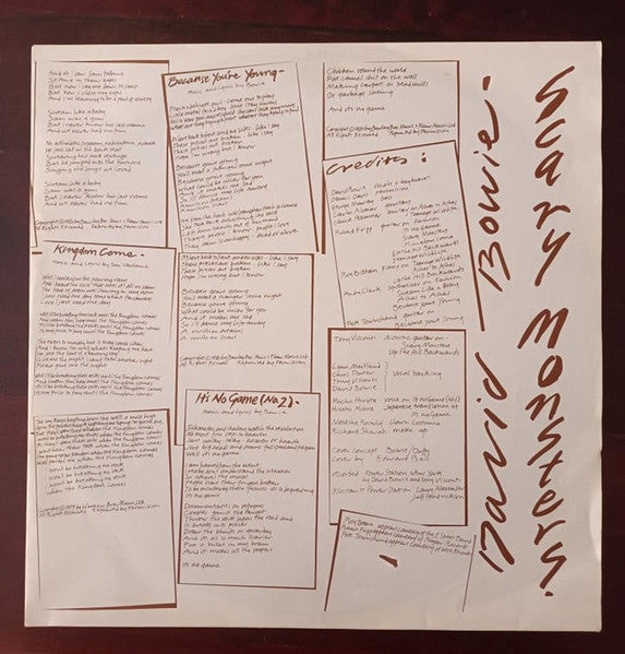 David Bowie : Scary Monsters (LP, Album, RE)