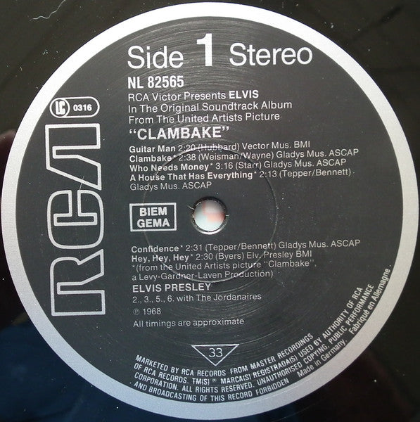 Elvis* : Clambake (LP, Album, RE)