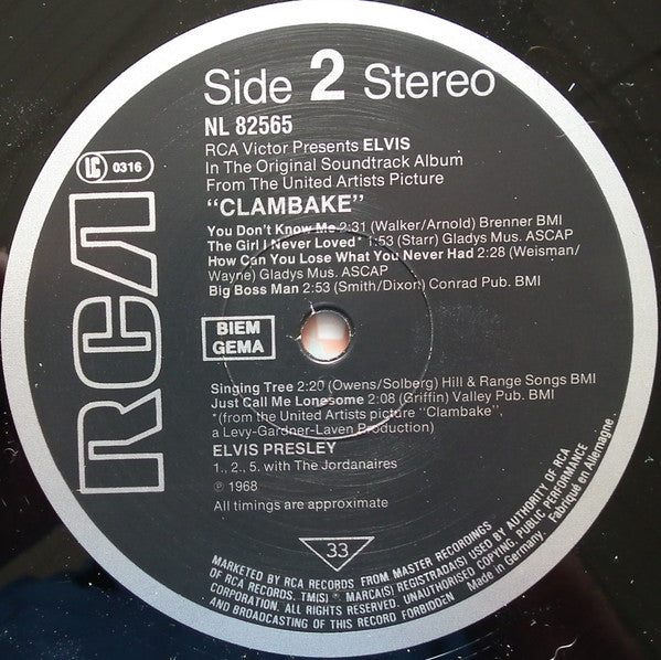 Elvis* : Clambake (LP, Album, RE)