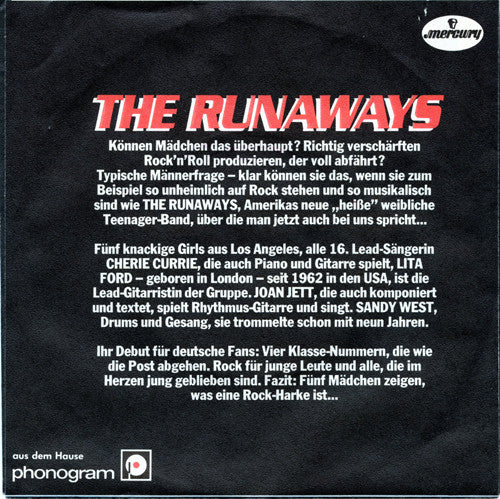 The Runaways : Blackmail / Cherry Bomb / American Nights / Secrets (7", EP)