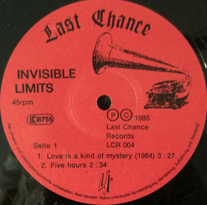 Invisible Limits : Love Is A Kind Of Mystery (12", Maxi, RP, Red)