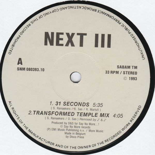 Next : 31 Seconds (12")