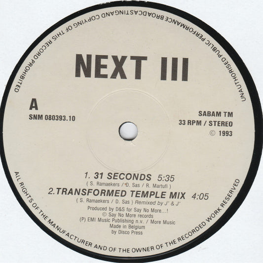Next : 31 Seconds (12")