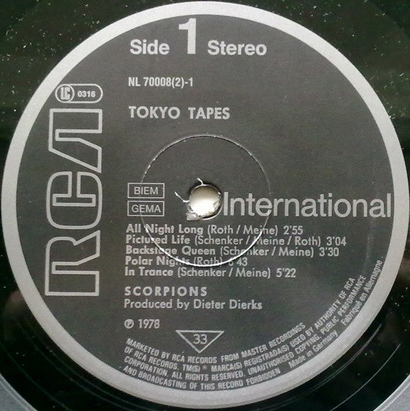 Scorpions : Tokyo Tapes (2xLP, Album, RE, Gat)